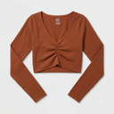 Seamless Top Dark Brown M