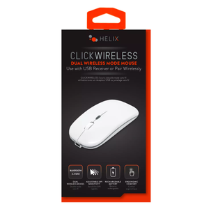 Helix Dual Wireless Mode Mouse - White