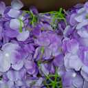 Tigeen 200 Pcs Hydrangea Artificial Flowers Bulk 7.48 Inch Artificial Hydrangeas with Removable Stems Faux Flowers Wedding Decor for Home Garden Party Decoration DIY Project (Lavender)