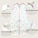 Cute Castle Baby Sleep Sack 18-24 Months - Lightweight 100% Cotton 2-Way Zipper TOG 0.5 Infant Wearable Blanket, Newborn Essentials Toddler Sleep Clothes, 3 Pack(Pink, Bear, Bear Claw)