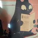 VASORASUE Funny Black Cat Bathroom Canvas Wall Art,  12x16 inch