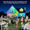 Permanent Outdoor Lights,200FT RGB Waterproof Lights for House,IP67 Smart LED Light with App/Remote Control for Garden Decor,Party,Holidays,Birthday