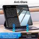 2 Pack for iPad Pro 11 Inch M5 2025 & M4 2024 Matte Glass Screen Protector (Not Privacy) Anti Glare Anti Fingerprint Tempered Glass with Alignment Frame, Face ID & Apple Pencil Compatible