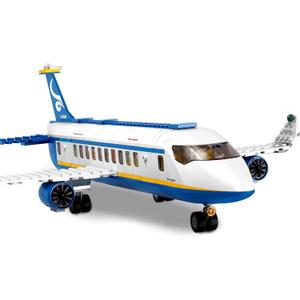City Passenger Airplane Building Set for Boys 6+ 8+ 12+, City Plane Airport Playset with a Large Aircraft, Passenger Bus, Luggage Truck, Container Loader, 7 Minifigures, Compatible with Lego City