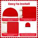 6 3.3 Ft/72 40 Inch Red Black and White Cartoon Arch Cover Spandex Fitted Fabric Round Top Stretchy Backdrop Stand Cover for Birthday Party Racing Theme Wedding Ceremony Anniversary Decorations