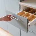 30 Pack 5" Brushed Silver Cabinet Pulls, Hollow (3" C-C) Universal Cabinet Handles for Kitchen/Bathroom/Dresser, Cupboard Hardware for Bar Pulls