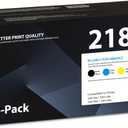 218A Toner Cartridges 4 Pack (with Chip) Replacement for HP 218A W2180A W2181A W2182A W2183A Toner Works with Color Laser Pro MFP 3301cdw 3301fdw 3301sdw 3201dw Printer | Black Cyan Magenta Yellow