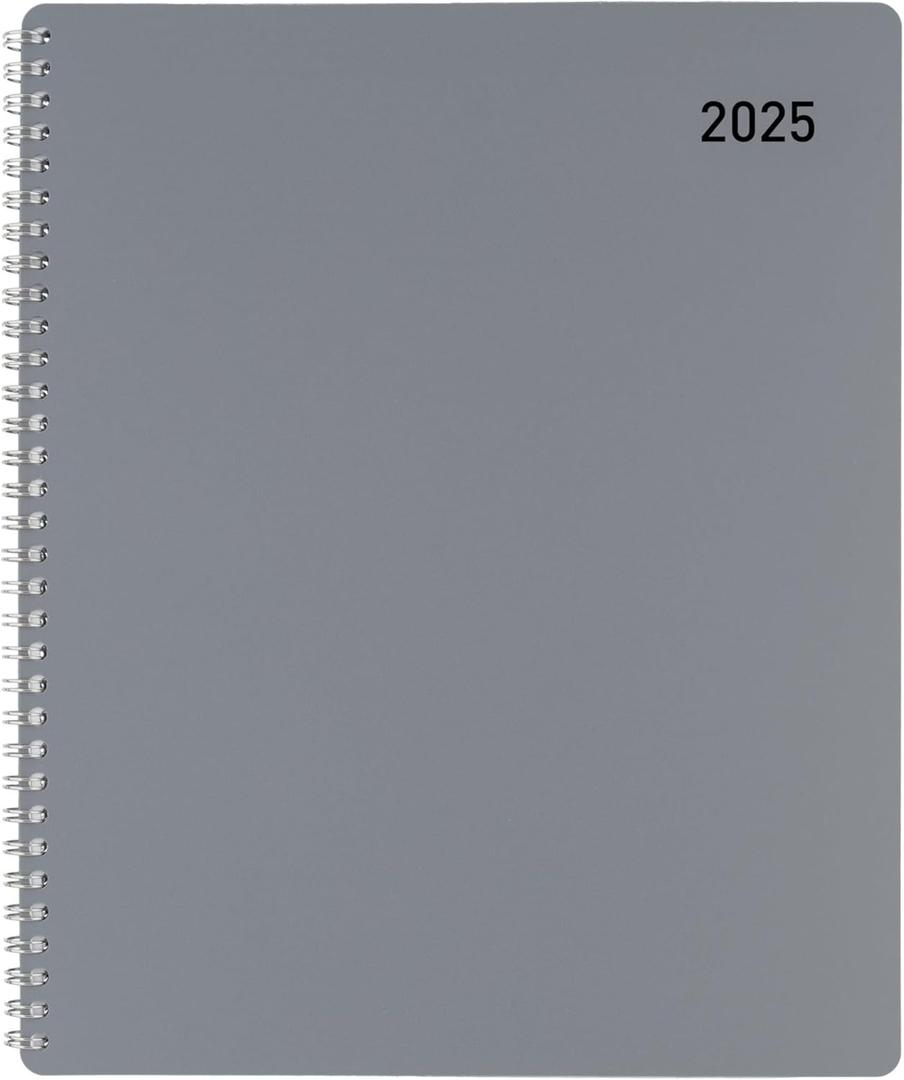 2025 Office Depot Monthly Planner, 8-1/2" x 11", Silver, January To December, OD001630