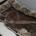 EHEYCIGA Orthopedic Dog Bed for Medium Dogs, Waterproof Memory Foam Medium Dog Beds with Sides, Non-Slip Bottom and Egg-Crate Foam Pet Couch Bed with Washable Removable Cover, Brown (30.0"L x 20.0"W x 6.5"Th)