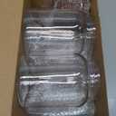 LemonRoad 4 Pcs 40 FL OZ (1200ml) Plastic Storage Jars with Airtight Wooden Lid Large Clear Food Storage Container Canister for Sugar, Tea, Spices, Coffee, Bean, Candy, Cookies, Kitchen