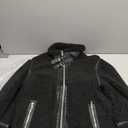 KARL LAGERFELD Men's Outerwear Banded Collar Faux Shearling Jacket With Leather Trims, S