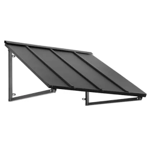 YASRKML Metal Awning for Door Entrance, 41x24 Inches Adjustable Angle Window Awnings for Patio, Sunsetter Shade Canopy Outdoor Exterior for Front Doors, Windows, Porches, Balconies, Black