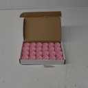 Homemory Pink Tea Lights Candles Battery Operated, 200+Hour Flameless Flickering Fake Electric LED Colored Tealights Candles for Romantic Wedding Decor, Baby Showers, Proposal, Valentine's, 24-Pack