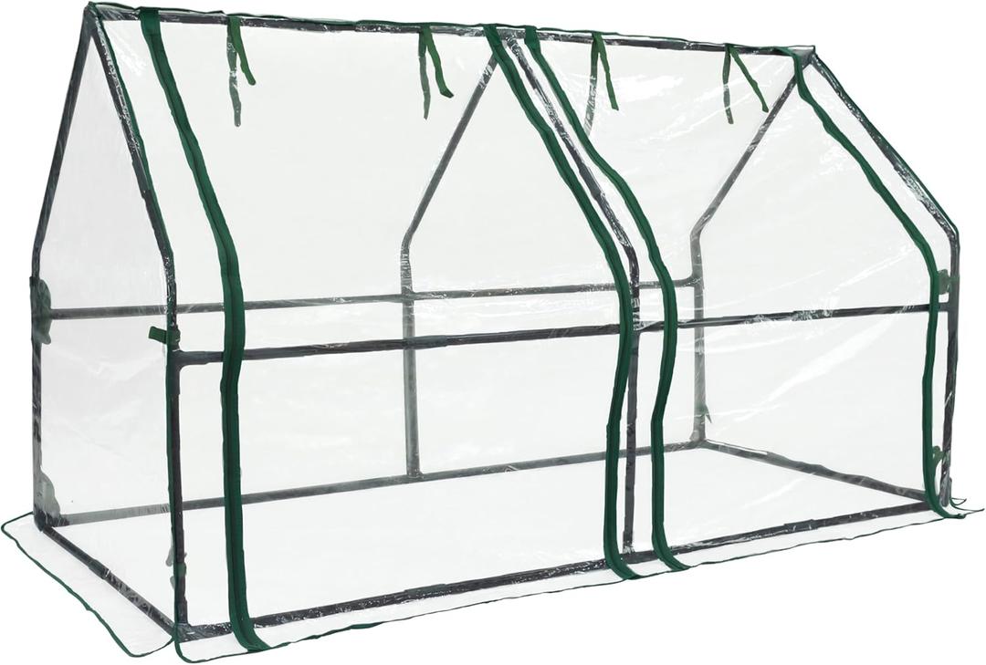Gardzen Mini Greenhouse, Portable Cold Frame Green House Indoor Outdoor, Small Greenhouse for Seed Starting & Plant Protection, 71.7"(L) x36.2(W) x42.5(H)
