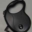 16Ft Retractable Dog Leash,Light Weight Leash for Small to Medium Dogs/Cats Up to 50lbs,Stainless Steel Spring Strong Nylon Tape, Tangle Free, One-Handed Brake.(Black)