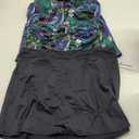 JINXUEER Women’s Plus Size Swimwear Floral Tankini Set Ruched Modest Two Piece Skirt Swimsuit 16