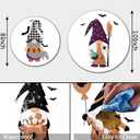 TUMOVO Halloween Gnome Burn Covers Electric Stove Nordic Magic Dwarf Round Stove Burner Cute Holidays Elf Gas Stove Burner Covers,Metal Stove Burner Cover Set of 4 Thanksgiving (White) 10InchesWx10'H (Artwork-21)