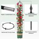 Garden Obelisk Trellis for Climbing Plants - 76" Tall Weather-Resistant Rustproof Metal Plant Flower Support for Roses, Clematis, Tomatoes & Vines, Indoor/Outdoor Use, 12D (2 Pack)