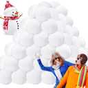 60Pcs 3 Inch Fake Snowballs,Plush Artificial Snow White Balls Indoor Snowball Fight for Winter Outdoor Throwing Game,Christmas,Party Decoration