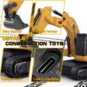 BRRRRT 1/64 Full Proportion Remote Control Excavator,Remote Control Construction Vehicles with Metal Shovel,Type-C Direct Charging RC Excavator,Birthday Gifts for Boys and Girls Age 3+