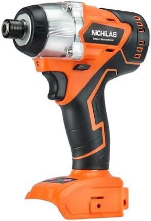Nichilas Cordless Impact Driver Drill with Cordless Screwdriver Brushless Design, 420Nm Torque, Compatible with DEWALT 20V Batteries (NO BATTERY)