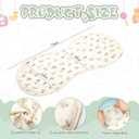 Hahafelt 3 Pcs Changing Pad Liners Fits in Peanut Shape Changing Pad Waterproof Diaper Mats Organic Cotton Peanut Mats are Warm on a Baby's Back, Washable Reusable(Bright Style,Green)