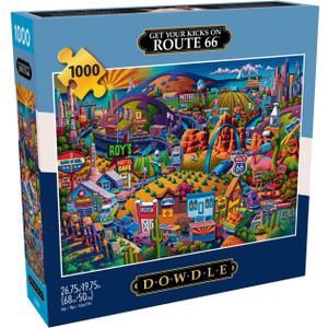Buffalo Games Eric Dowdle Get Your Kicks on Route 66 Jigsaw Puzzle - 1000 Piece, Adult, 26.75 x 19.75 in - Puzzles for Adults - Includes Reference Poster - Relaxing Game Night Activity