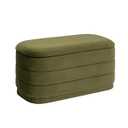 ZOLANOful 30" Velvet Storage Ottoman Bench with Wooden Tray Lid, Folding Large Upholstered Ottoman Footstool for Living Room, Rectangular Padded Foot Rest for Bedroom Living Room Dorm, Olive Green