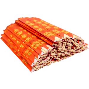Bamboo Chopsticks 9 Inch Long, Sleeved and Separated, 100 Pairs, Red Disposable