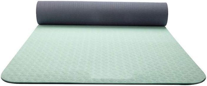 Yoga Mat Pilates Exercise Mat Men And Women Sit-ups Stretch Push-ups Longer And Wider Home Gym Sports Equipment (Green)