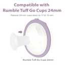 Maymom 17 &19mm Flange Insert Compatible with Rumble Tuff Go Cups Compatible with Medela, Spectra 24 mm Flanges, Momcozy/Willow Wearable Cup to Reduce 24mm Nipple Tunnel Down to 17 & 19 mm