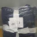 UGG Full/Queen Comforter Set with 2 Pillow Shams, Lightweight Down Alternative Blanket, Reversible Cozy Warm All Season Washable, Hypoallergenic Bedding Set, Navy Blue (Leonora)