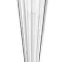 Party Essentials 50Count Deluxe/Elegance Twopiece Hard Plastic 5 oz Champagne Flutes, Clear