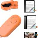 Remote Control Page Turner for Kindle Paperwhite Oasis Kobo eReaders,Kindle Clicker Page Turner Accessories for iPhone,iPad, Android Tablets Reading Novels,Video Record&Shutter Selfie (Orange)