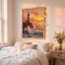 CT SUN Paint by Numbers for Adults - Aesthetic Cottagecore Landscape - Whimsical DIY Oil Painting Kits - Relaxing Arts and Crafts Gift - 16"x20" (The Golden Hour Coast)