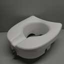 Carex 3.5 Inch Raised Toilet Seat with Arms, Elongated Toilet Seat Riser, 300 lbs Capacity, Elevating and Raising Seat for Elderly and Handicap, Universal, Slip-Resistant with Padded Handles, White