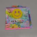 Just My Style Pop & Color Sketchbook, Creative Fidget Sketchbook and Pen Set, Great Weekend Activity, Includes Cute Puffy Stickers & Mindfulness Activity Book for Kids Ages 6, 7, 8, 9