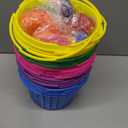 18PCS Easter Baskets Small for Kids Bulk with Handles Plus 70g Easter Grass Stuffers Fillers Egg Hunt Game Gifts Party Favors 6.5" x 6.7"