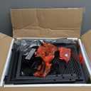 Furologee TV Stand with Power Outlets, Small Entertainment Center with Open Storage Shelves, Media Console Center for TVs up to 50 Inch, Television Stands for Living Room/Bedroom, Rustic Brown