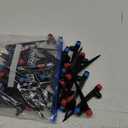 JAYEE Drip Irrigation Emitters Fan Shape with Stake Adjustable 360 Degree Water Flow Drippers for 1/4 inch Tube, 25Pcs Garden Sprayers + 25Pcs Sprinkler Drippers for Irrigation System Watering System