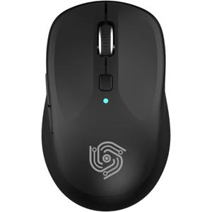 Wireless Computer Mouse - Full-Size 2.4G USB Receiver Mouse, 6 Buttons with Back/Forward, 3 DPI Levels, Lightweight, Ambidextrous Design, Black (MKE 410)
