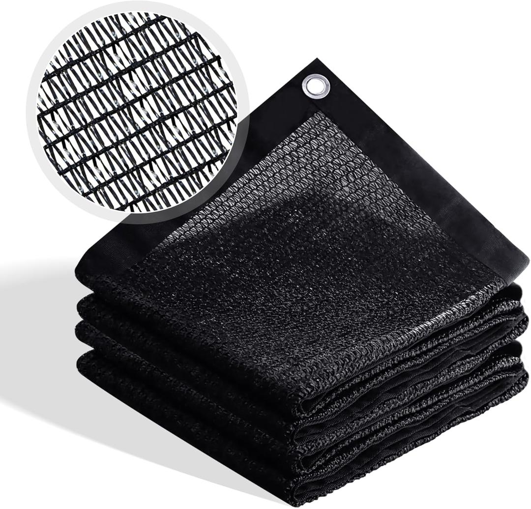 30% Shade Cloth for Garden 4x8 FT, Outdoor Sun Shade Netting with Reinforced Grommets, Pergola Shade Cover Mesh Tarp for Plants Patio Greenhouse Chicken Coop, Black