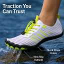 DOTH Barefoot Shoes for Men Women Quick Dry Wide Toe Box Water Footwear for Gym Walking Trail Hike Travel Outdoor (10.5 Women/8.5 Men, White A34)