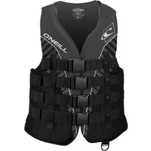 O'Neill Men's Superlite USCG Life Vest (Black/Black/Smoke:White, S)