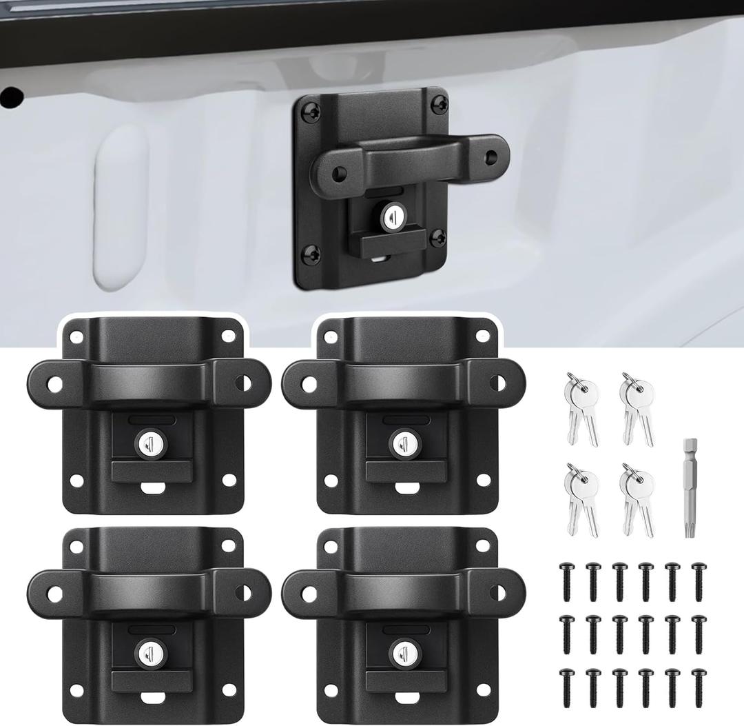 4PCS Tie Down Anchors fit for Ford F150 F250 F350 &Raptor (Include Lightning) 2015-2025 2026 Truck Bed Tie Downs Replacement for Boxlink Bed Tie Downs# FL3Z-99000A64-B Automotive Accessories