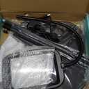 30X 10X Extra Large Floor Magnifying Glass with Light and Stand,60 LED Flexible Gooseneck Floor Magnifying Lamp with 5 Color Modes, 2-in-1 Lighted Magnifiers for Close Work, Sewing,Crafts, Painting (Black)