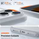 TORRAS for iPhone 17 Pro Case, Beyond Military-Grade Protection, Camera Control Button, DIY Buttons, Translucent Matte Slim Thin Shockproof Hard Back Anti-Scratch case for iPhone 17 Pro, Silver White