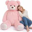 HollyHOME Giant Teddy Bear 5Ft Big Teddy Bear Stuffed Animal Birthday Valentines Day Plush for Kids and Girlfriend 60 inch Pink