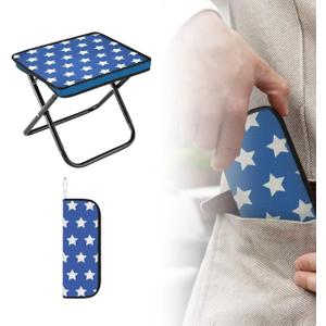 Collapsible Chair Portable Folding Stool with Carry Bag, 1.35Lbs Small Foldable Adults Camp Seat for Travel/Camping/Hiking/Fishing/Picnic/Barbecue
