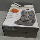 Baker's Friend Multi Stuffed Waffle Maker Thick, 4-Slice with 1.2'' Thick & 4'' Dia, Belgian Mini Waffle Maker Flip, Nonstick Breakfast Sandwich Maker, Stuffed Waffle Iron, Graphite